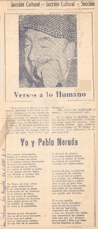 Yo y Pablo Neruda. Yo y Pablo Neruda.