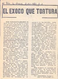 El éxodo que turtura El éxodo que turtura