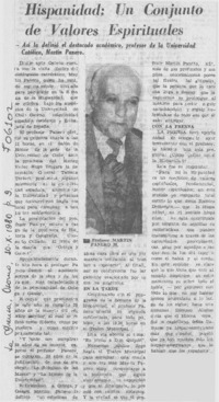Hispanidad, un conjunto de valores espirituales. Hispanidad, un conjunto de valores espirituales.