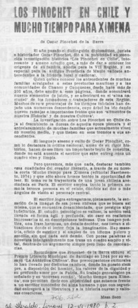 Los Pinochet en Chile y mucho tiempo para Ximena Los Pinochet en Chile y mucho tiempo para Ximena