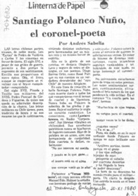 Santiago Polanco Nuño, el coronel-poeta Santiago Polanco Nuño, el coronel-poeta