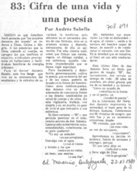83: cifra de una vida y una poesía 83: cifra de una vida y una poesía