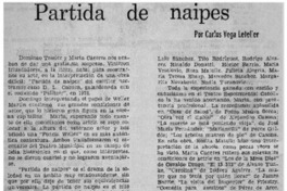 Partida de naipes Partida de naipes