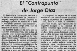 El "contrapunto" de Jorge Díaz El "contrapunto" de Jorge Díaz