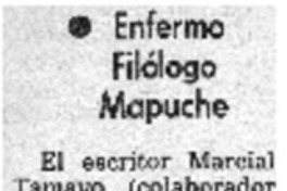 Enfermo filólogo mapuche. Enfermo filólogo mapuche.
