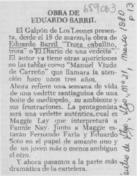 Obra de Eduardo Barril. Obra de Eduardo Barril.