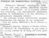 Poemas de Marianela Gaytán Poemas de Marianela Gaytán