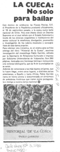 La cueca, no solo para bailar. La cueca, no solo para bailar.