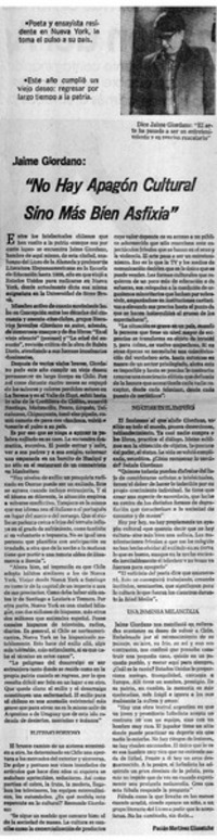 No hay apagón cultural sino más bien asfixia" No hay apagón cultural sino más bien asfixia"