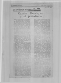 Camilo Henríquez y el periodismo. Camilo Henríquez y el periodismo.