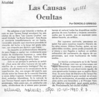 Las causas ocultas Las causas ocultas