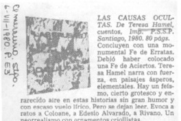 Las causas ocultas Las causas ocultas