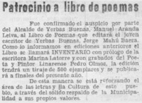 Patrocinio a libro de poemas. Patrocinio a libro de poemas.