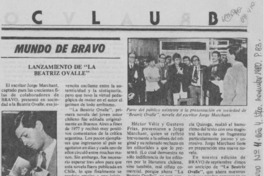 Lanzamiento de "La Beatriz Ovalle". Lanzamiento de "La Beatriz Ovalle".