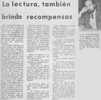 La lectura, también brinda recompensas. La lectura, también brinda recompensas.