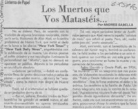 Los muertos que matasteis -- Los muertos que matasteis --
