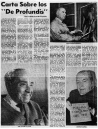 Carta sobre los "De profundis". Carta sobre los "De profundis".