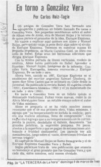 En torno a González Vera En torno a González Vera