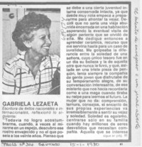 Gabriela Lezaeta. Gabriela Lezaeta.