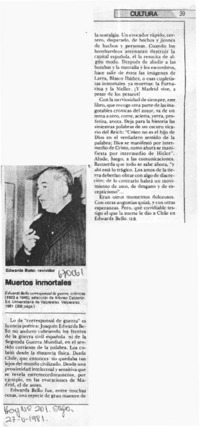 Muertos inmortales. Muertos inmortales.