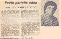 Poeta porteño edita un libro en España. Poeta porteño edita un libro en España.