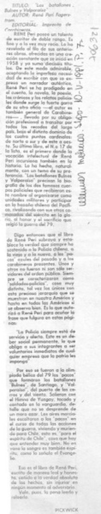 Los batallones Bulnes y Valparaíso Los batallones Bulnes y Valparaíso