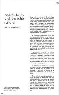 Andrés Bello y el derecho natural Andrés Bello y el derecho natural