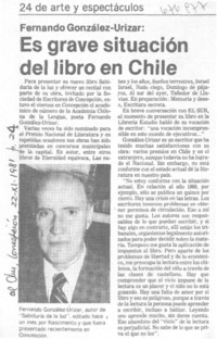 Es grave situación del libro en Chile. Es grave situación del libro en Chile.
