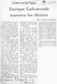 Enrique Lafourcade muestra los dientes Enrique Lafourcade muestra los dientes