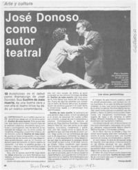 José Donoso como autor teatral José Donoso como autor teatral