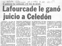 Lafourcade le ganó juicio a Celedón. Lafourcade le ganó juicio a Celedón.