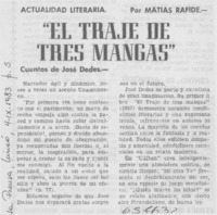 "El traje de tres mangas" "El traje de tres mangas"