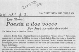 "Poesía a dos voces" "Poesía a dos voces"