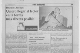 "Quiero llegar al lector en la forma más directa posible" "Quiero llegar al lector en la forma más directa posible"