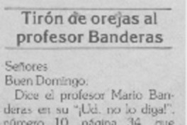 Tirón de orejas al profesor Banderas Tirón de orejas al profesor Banderas