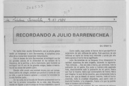 Recordando a Julio Barrenechea Recordando a Julio Barrenechea