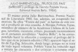 Julio Barrenechea, "Frutos del país" Julio Barrenechea, "Frutos del país"