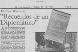 "Recuerdos de un diplomático" "Recuerdos de un diplomático"
