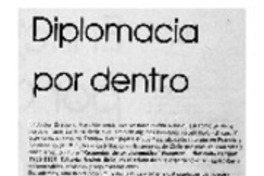 Diplomacia por dentro Diplomacia por dentro