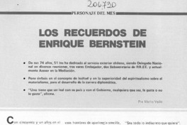 Los recuerdos de Enrique Bernstein Los recuerdos de Enrique Bernstein