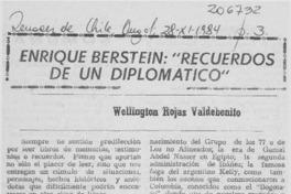 Enrique Bernstein; "Recuerdos de un diplomático" Enrique Bernstein; "Recuerdos de un diplomático"