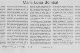 María Luisa Bombal María Luisa Bombal