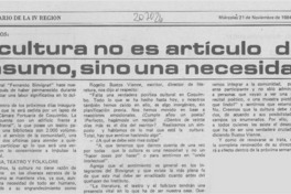La Cultura no es artículo de consumo, sino una necesidad -- La Cultura no es artículo de consumo, sino una necesidad --