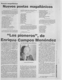 "Los pioneros", de Enrique Campos Menéndez "Los pioneros", de Enrique Campos Menéndez