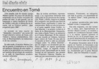 Encuentro en Tomé Encuentro en Tomé