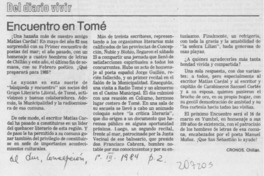 Encuentro en Tomé Encuentro en Tomé