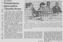 Presentaron libro sobre Claudio Arrau Presentaron libro sobre Claudio Arrau