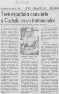 Tevé española convierte a Castedo en un trotamundos Tevé española convierte a Castedo en un trotamundos