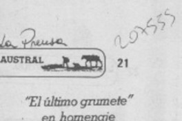 "El último grumete" en homenaje al mes del mar "El último grumete" en homenaje al mes del mar