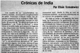 "Crónicas de India" "Crónicas de India"